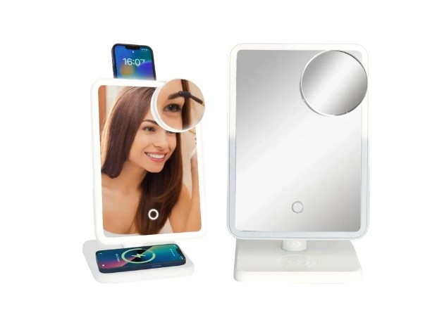 &uu PARLANTE BT + ESPEJO + CARGADOR CELULAR KTS-1936 